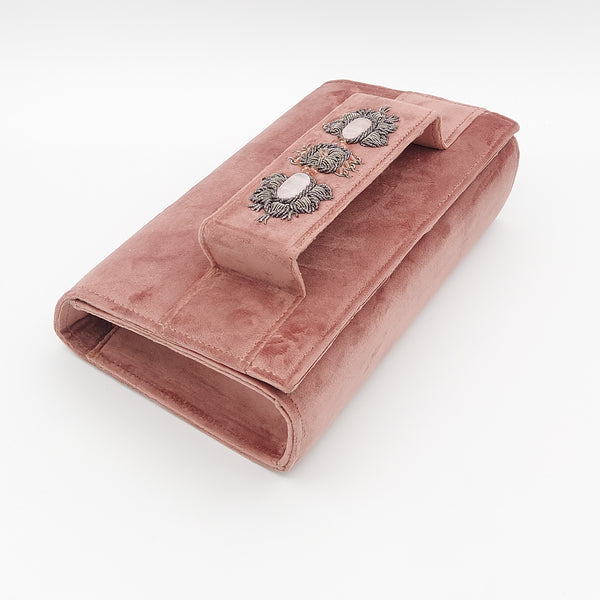 Pink Amood Clutch with Rose Quartz