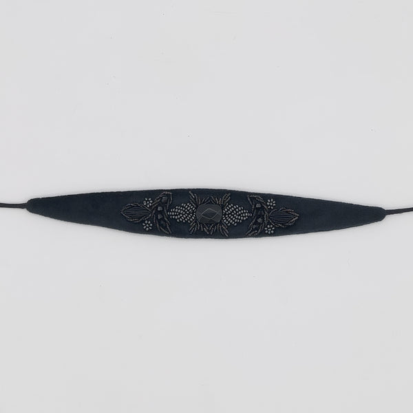 Black Choker with Square Onyx & Sermeh