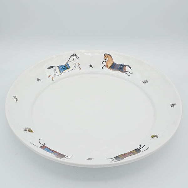 Torkaman Horses Large Round Platter