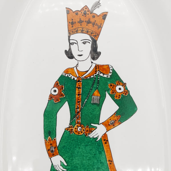 Hand Painted Regal Qajar Commander Dish