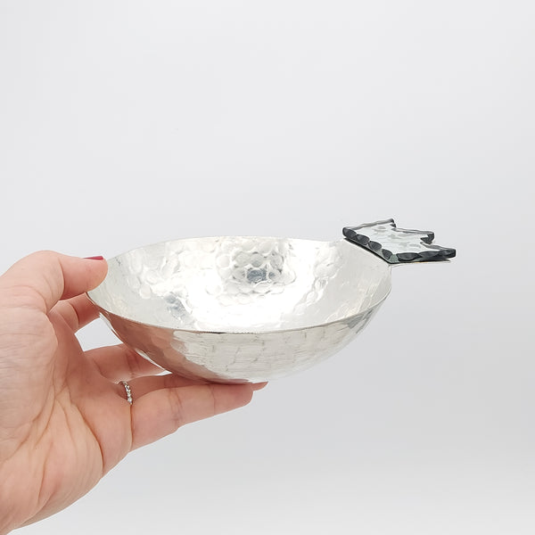 Copper Pomegranate Bowl with Etched Mirror