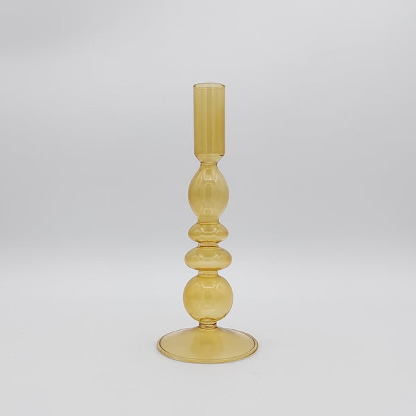 Apricot Glass Candle Holder