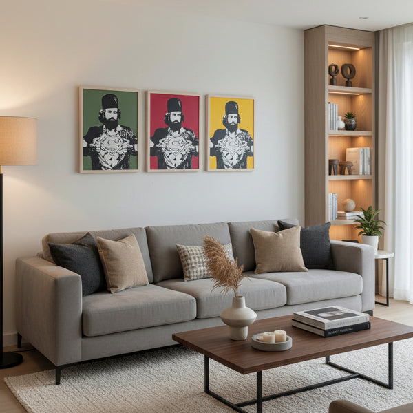 Super Mirza Screen Printing on Canvas Wall Art