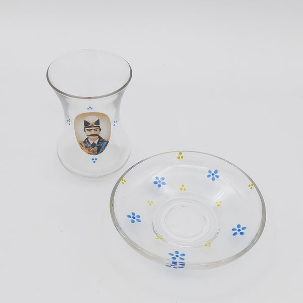 Naser Glass Tea Cup & Saucer