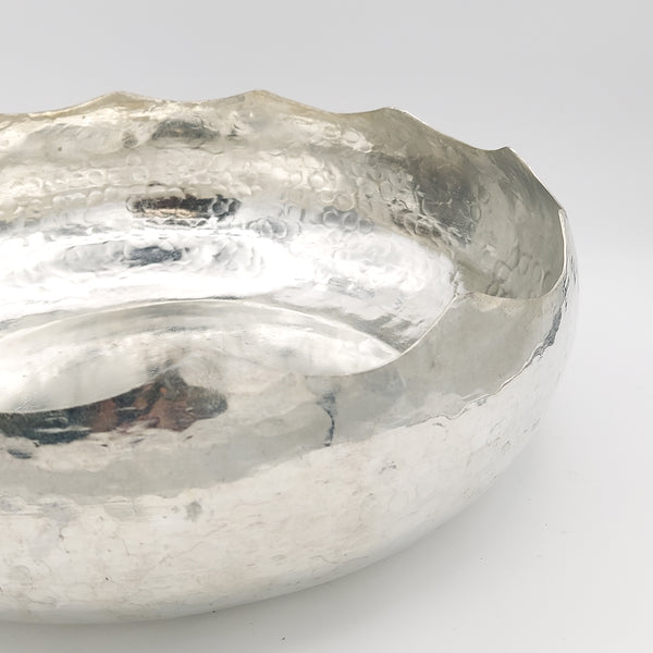 Large Wavy Rim Copper Bowl
