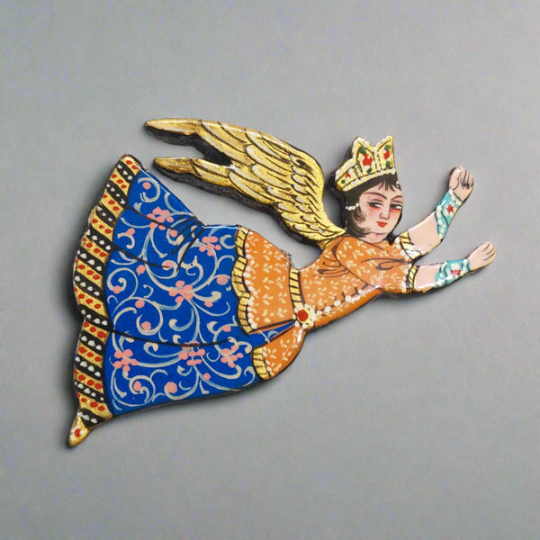 Persian Angel Brooch- Orange Blue