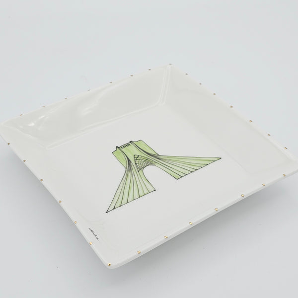 Shahyad Tower Jewelry Dish with Gold Touches