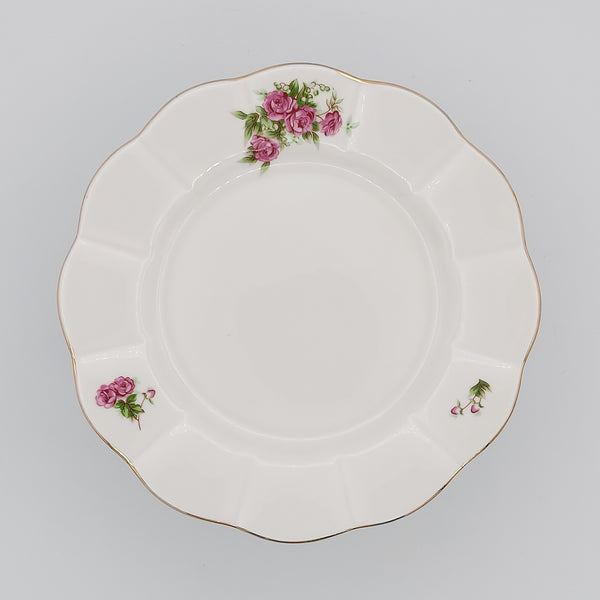 Wavy Golesorkhi Plate With Short Green Stand and Gold Rim