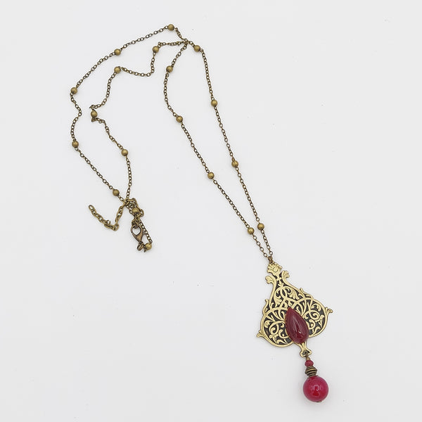 Toranj Brass Long Necklace