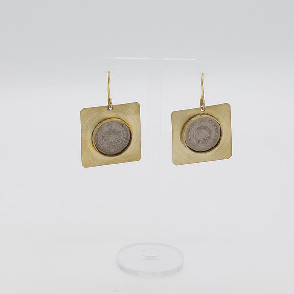 Pahlavi Square Earrings