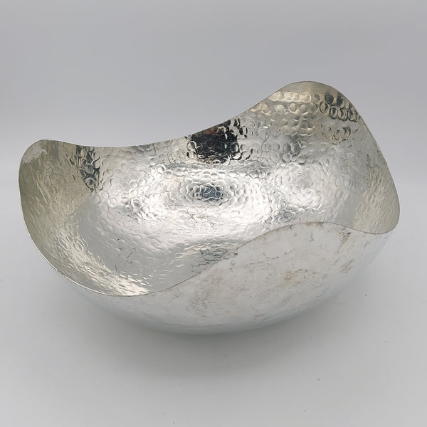 Large Triangle Wavy Rim Copper Bowl