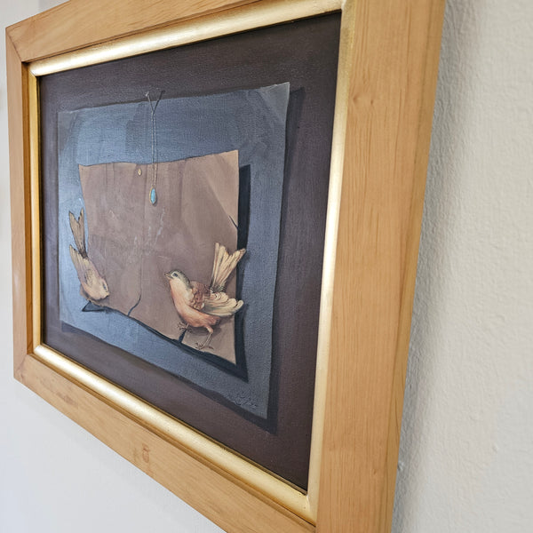 Autumn Birds – Hand-painted Acrylic on Canvas