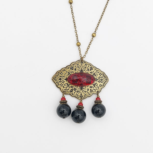 Shiraz Brass Long Necklace