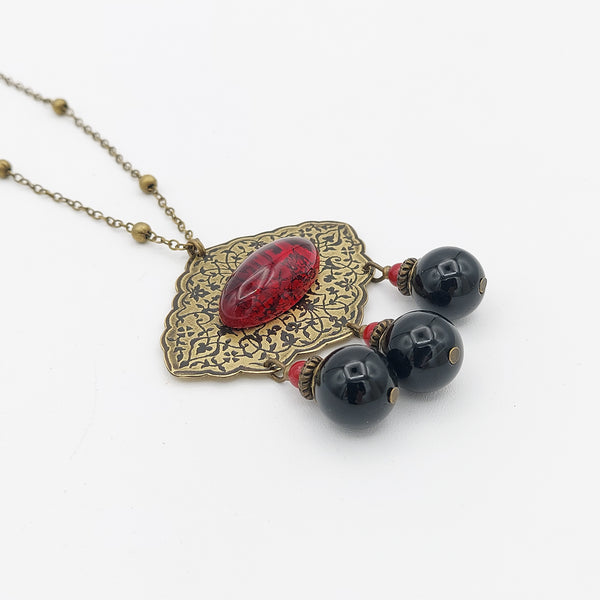 Shiraz Brass Long Necklace