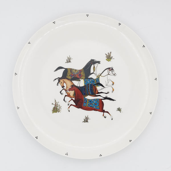 Torkaman Horses Large Plate