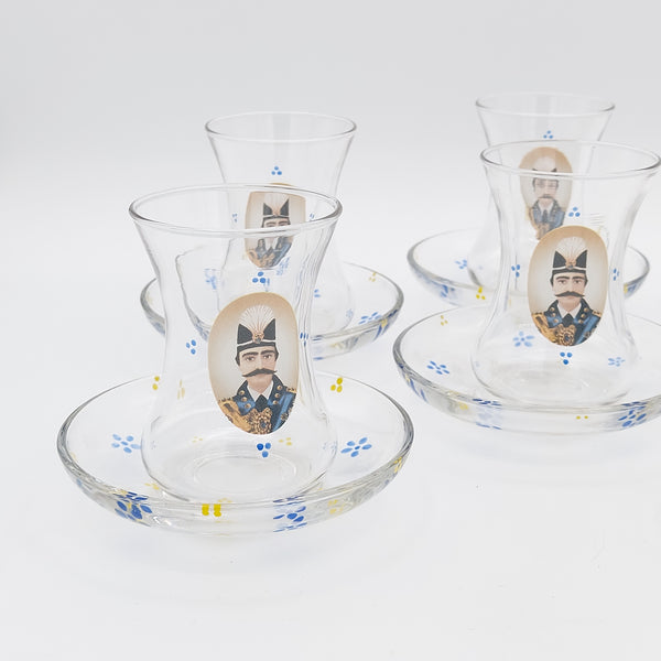 Naser Glass Tea Cup & Saucer