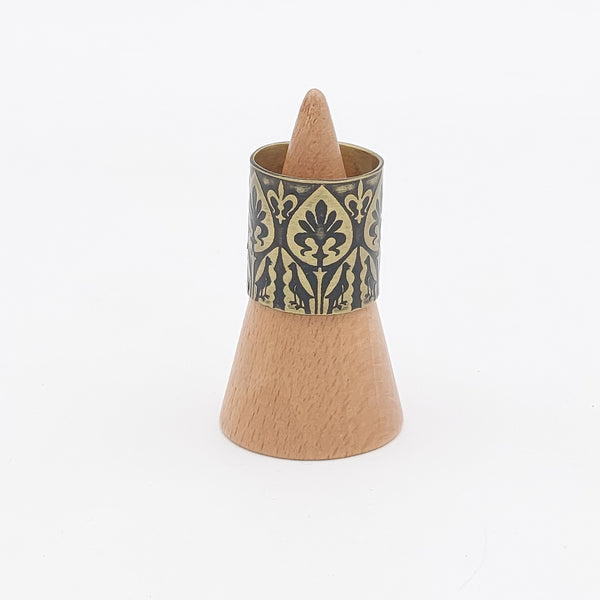 Persian Motif Handmade Brass Ring