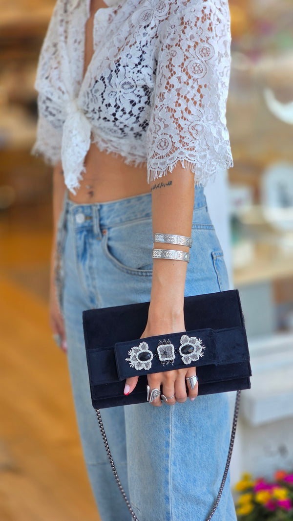 Black Amood Clutch with Onyx