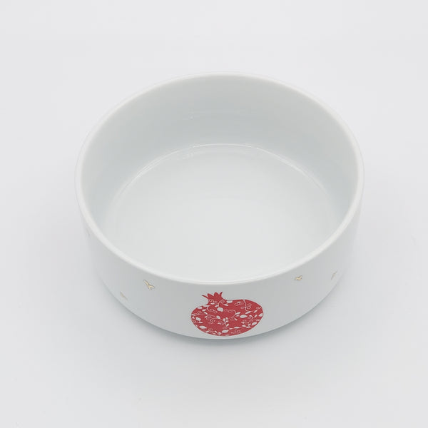 Pomegranate Bowl with Gold Touches