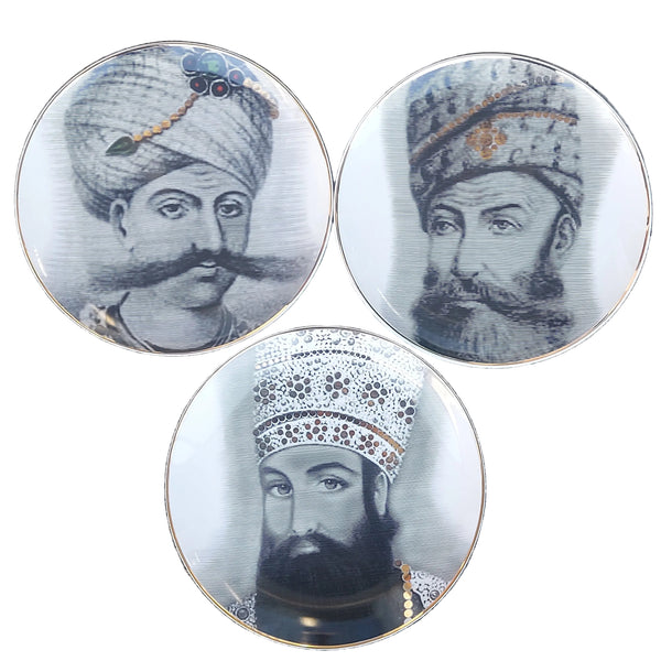 Porcelain Kings Plates with Gold Touches