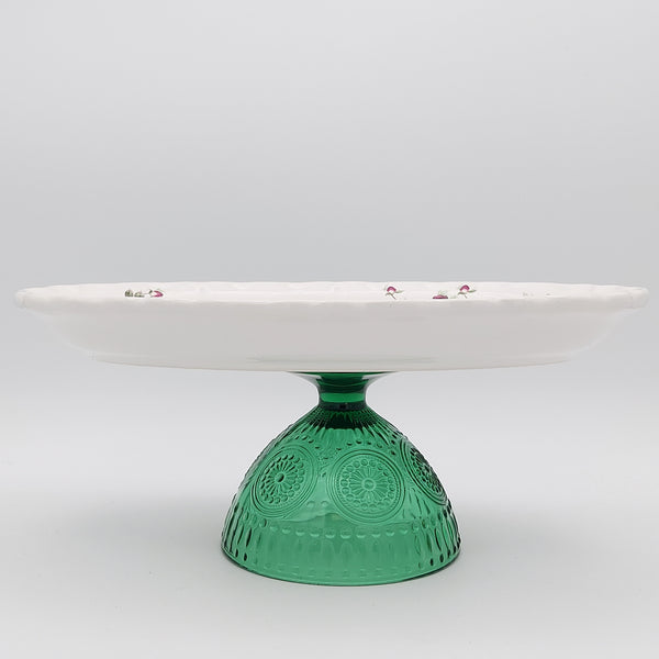 Golesorkhi Oval Plate with Short Green Stand