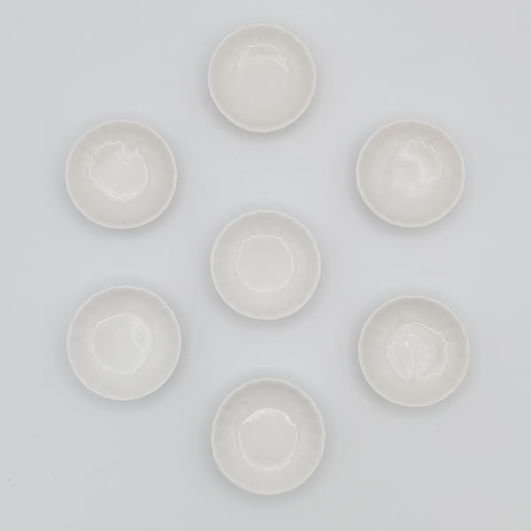 Small Low White Flower Bowl