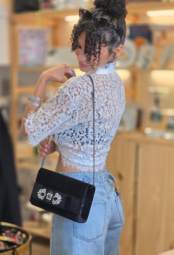 Black Amood Clutch with Onyx