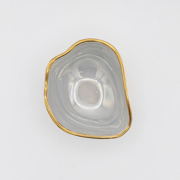 "Sadaf" Ceramic Bowl with Golden Rim