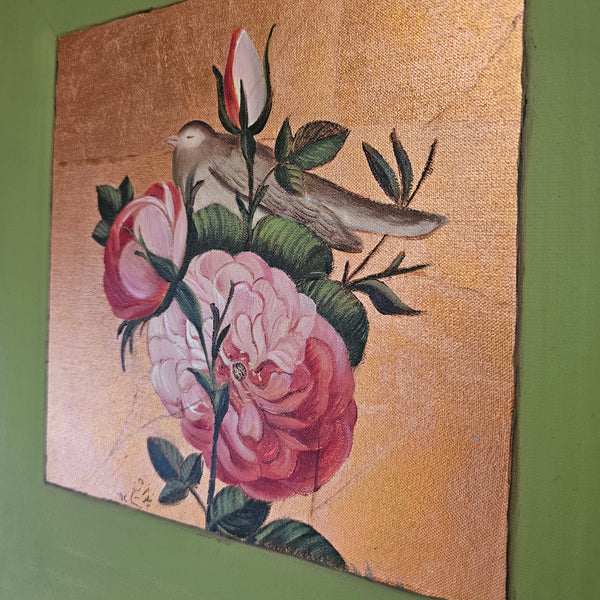 Garden Roses– Hand-painted Acrylic on Canvas