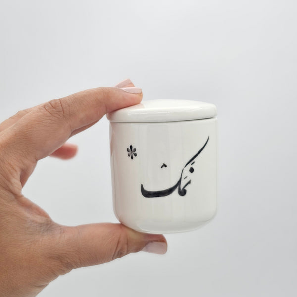 Hand Painted Porcelain Spice Jars