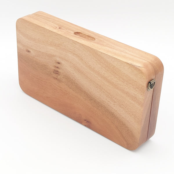 Khorshid Wooden Clutch with Pahlavi Coin