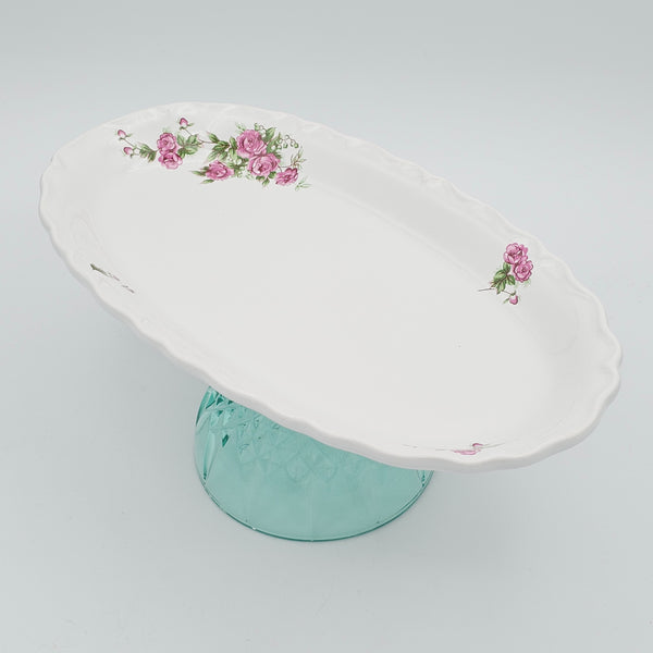 Golesorkhi Oval Plate with Turquoise Stand