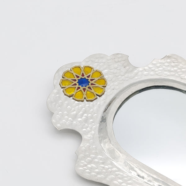 Small Orosi Tabletop Mirror with Copper Frame & Minakari