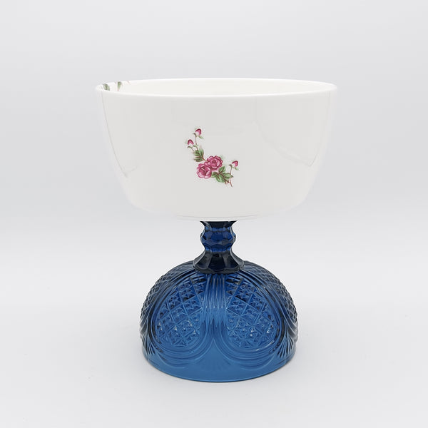 Golesorkhi Deep Bowl With Blue Glass Stand