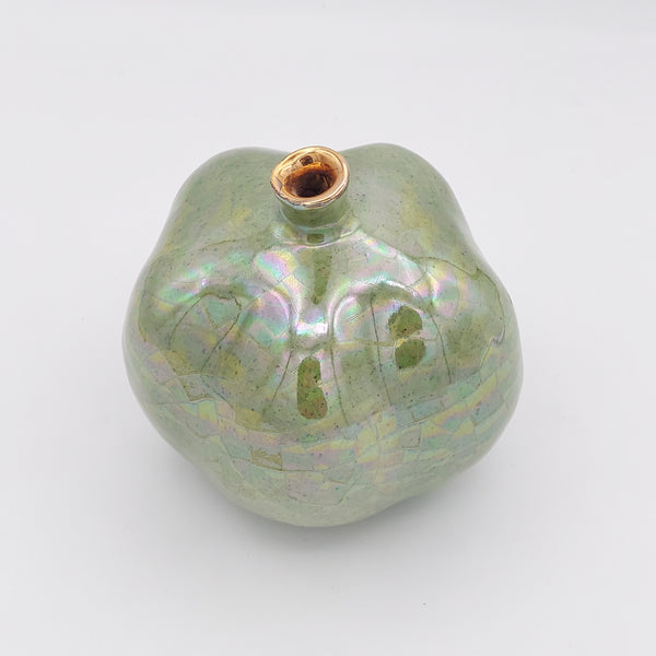Decorative Olive Green Ceramic Pomegranate