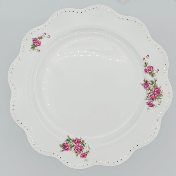 Wavy Rim Golesorkhi Plate With Gold Touches & Blue Glass Stand