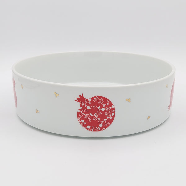 Pomegranate Bowl with Gold Touches