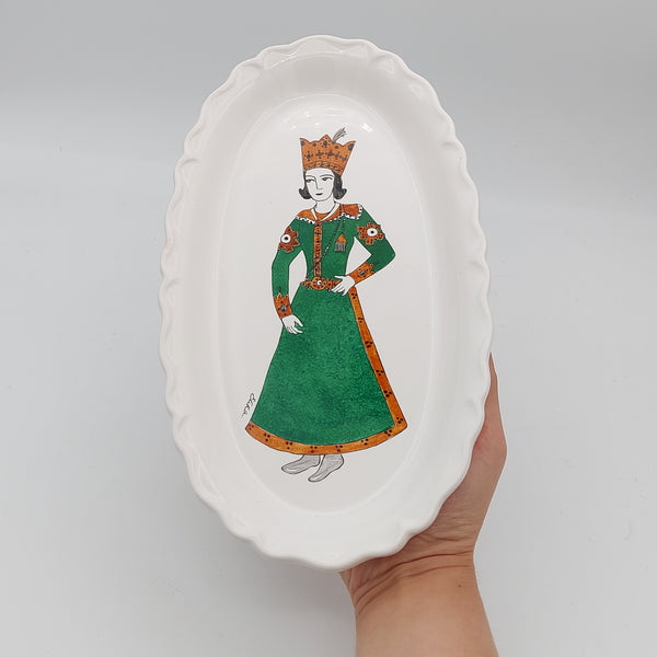 Hand Painted Regal Qajar Commander Dish