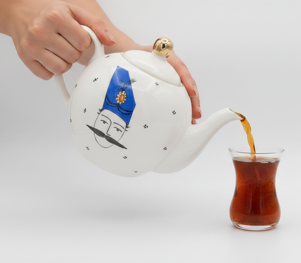 Hand Painted Qajar Khan Teapot