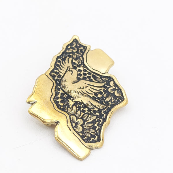 Iran Golo Morgh Handcrafted Brooch