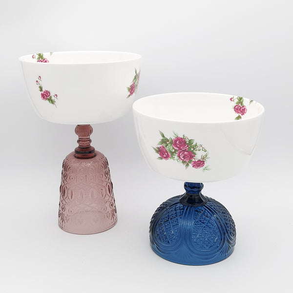 Golesorkhi Deep Bowl With Blue Glass Stand