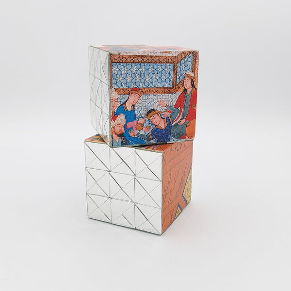 Hand Cut Mirror Cube Decorative Object