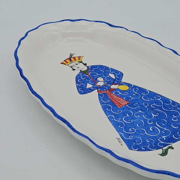 Hand-Painted Qajar Style Dish