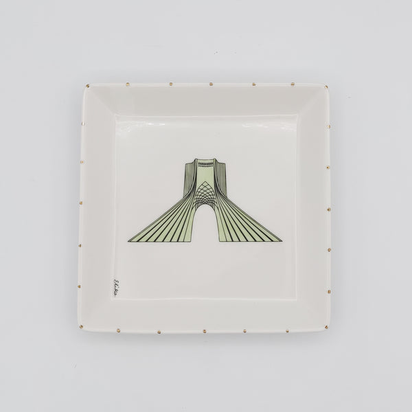 Shahyad Tower Jewelry Dish with Gold Touches