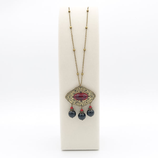Shiraz Brass Long Necklace