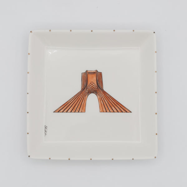 Shahyad Tower Jewelry Dish with Gold Touches