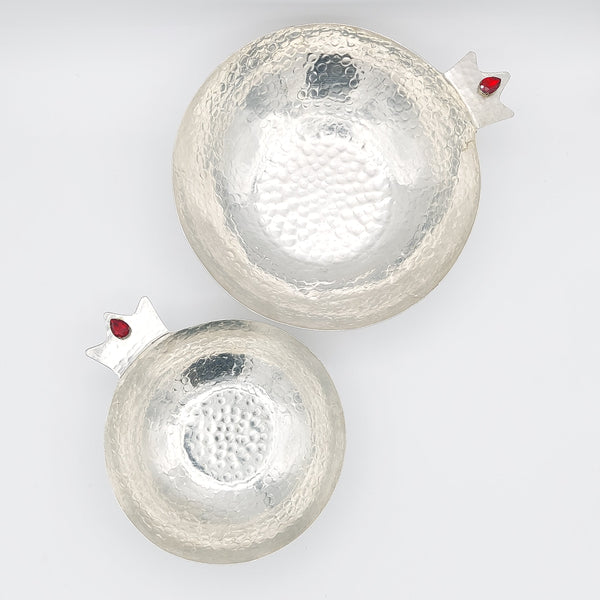 Copper Pomegranate Bowl with Red Gem