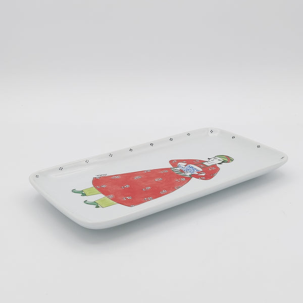 Qajar Man in Red with Bowl in Hand