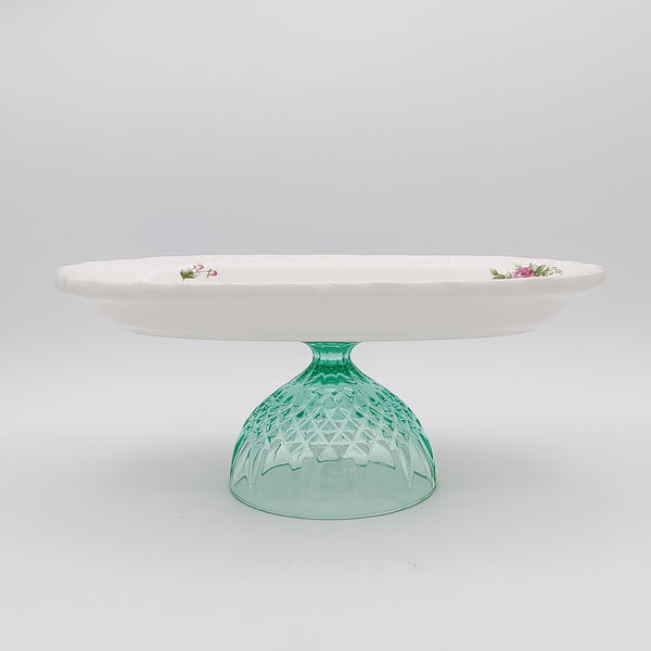 Golesorkhi Oval Plate with Turquoise Stand