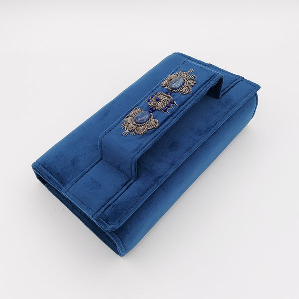 Dark Blue Amood Clutch with Lapis